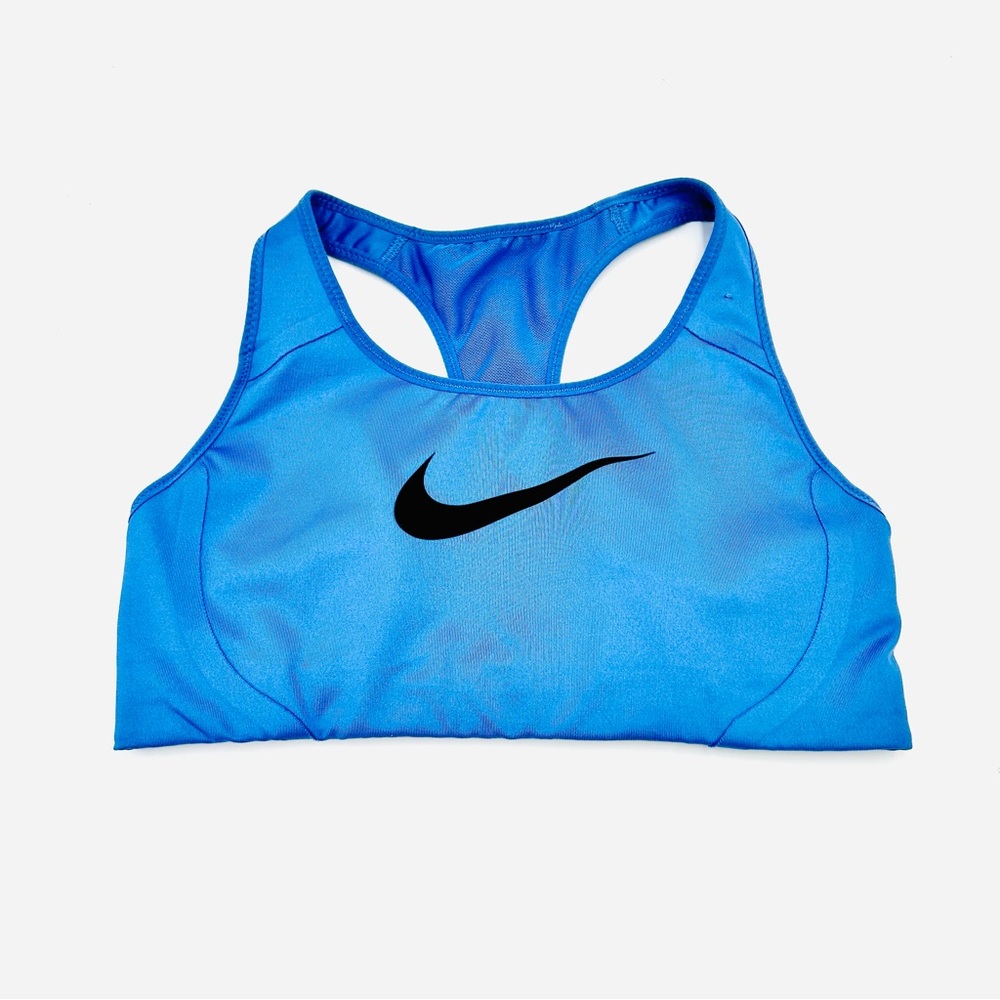Nike sports bra Victory Compression Drifit racer sports bra blue women Size S